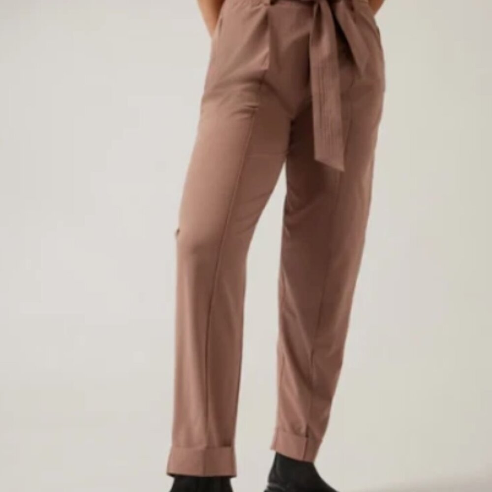 Athleta Cardiff pant, brown/tan, size 8